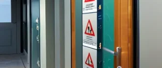 Соседи общаются во время аварии протечки воды: сосед передает уведомления и проверяет датчики протечки